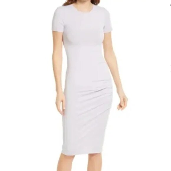 TREASURE & BOND Blue Short Sleeve Casual Gathered T-shirt Dress size S - Picture 11 of 12